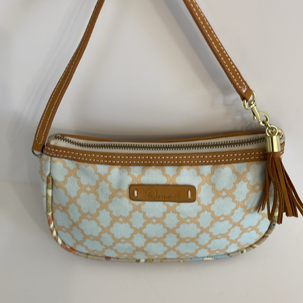 Dena Designs Canvas & Leather Pouch with Trigger Snap Strap